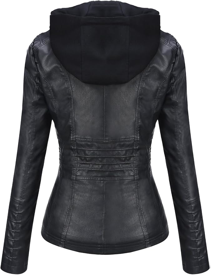 Tanming Chaqueta de piel sintética con capucha