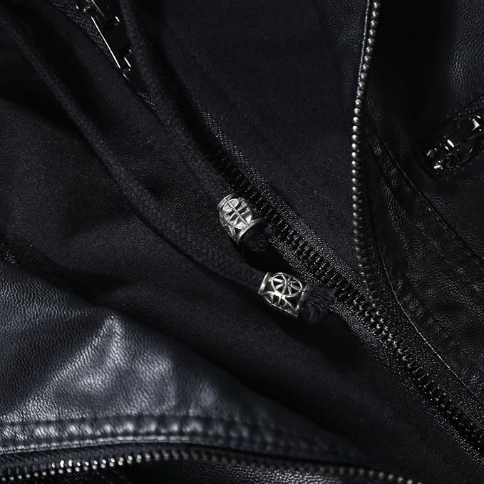 Tanming Chaqueta de piel sintética con capucha