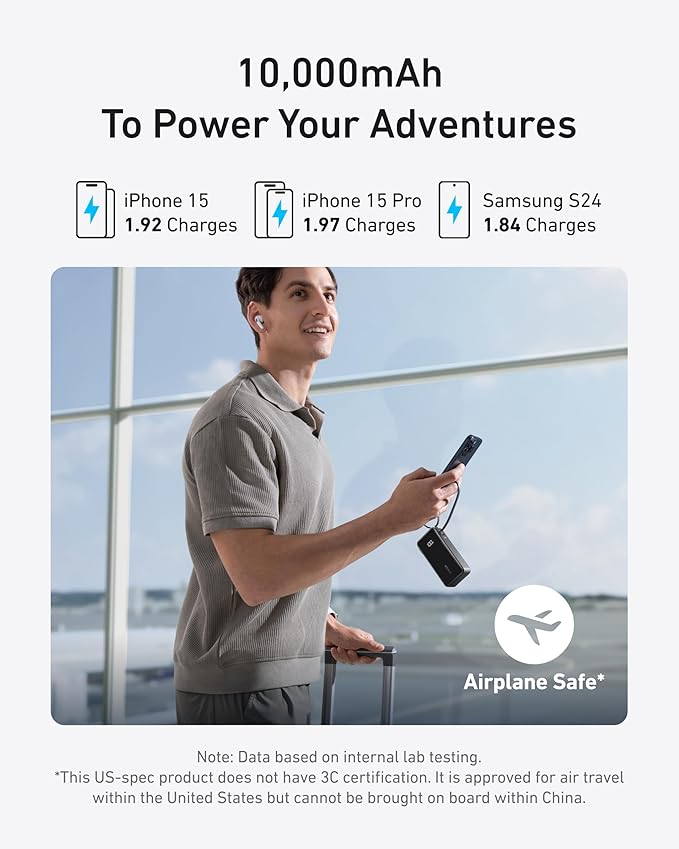 Anker Cargador portátil Nano 3 en 1 para iPhone