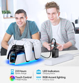 OIVO Cargador de controlador PS5 con adaptador de CA de carg...