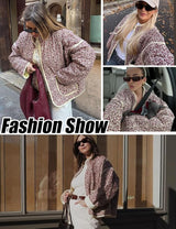 Chaqueta corta acolchada acolchada para mujer