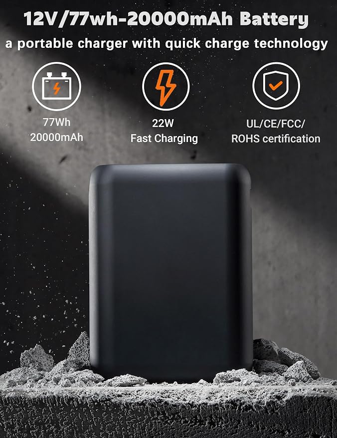 Chaqueta térmica para mujer con batería de 20000 mAh