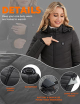 Chaqueta térmica para mujer con batería