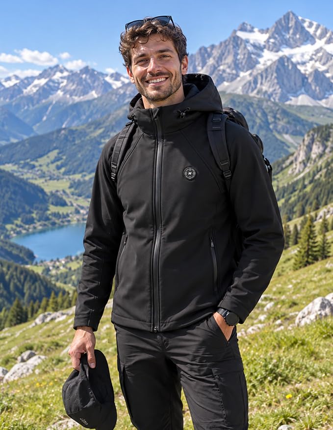 Chaqueta térmica para hombre con batería de 16000 mAh abrigo...