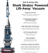 Aspiradora vertical Shark Stratos con DuoClean PowerFins