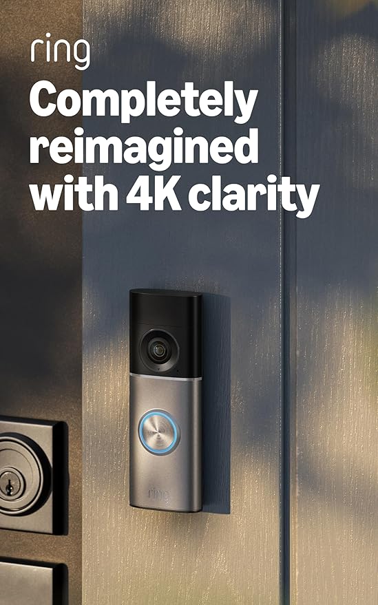 Videotimbre cableado 4K Ring Pro (último modelo): Retinal 4K...
