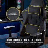 Corsair TC100 Silla de juegos relajada – Tela – Diseño inspi...