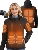 Chaqueta térmica para mujer con batería de 20000 mAh