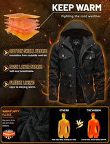 TACVASEN Chaqueta de Invierno para Hombre de Algodón Estilo...
