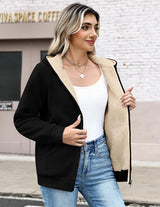 Zeagoo Chaqueta de forro polar Sherpa para mujer