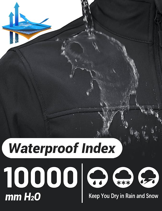 TACVASEN Chaqueta Softshell ligera para hombre