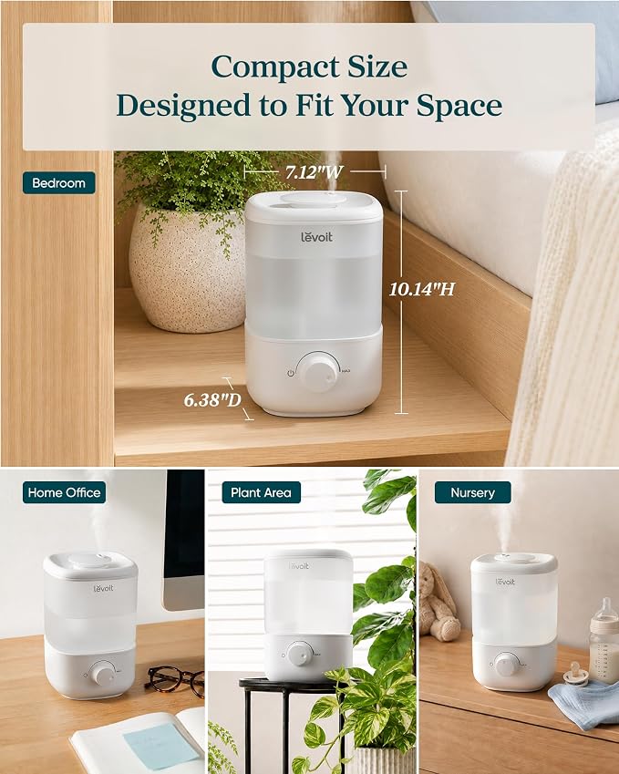 Levoit Humidificadores de llenado superior para dormitorio