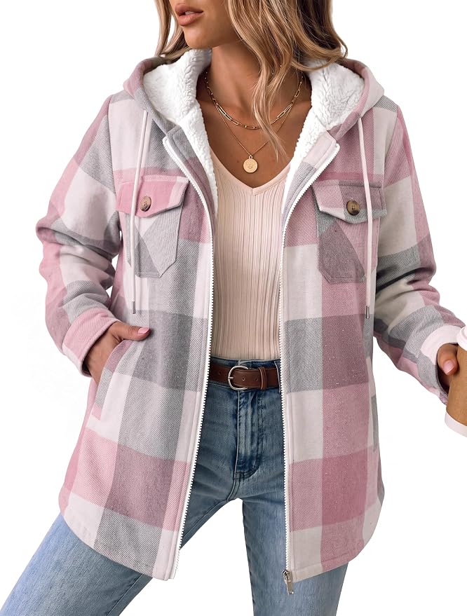 Zeagoo Chaqueta de franela para mujer