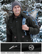 TACVASEN Chaqueta de Invierno para Hombre de Algodón Estilo...