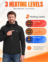 Chaqueta térmica para hombre con batería de 16000 mAh abrigo...
