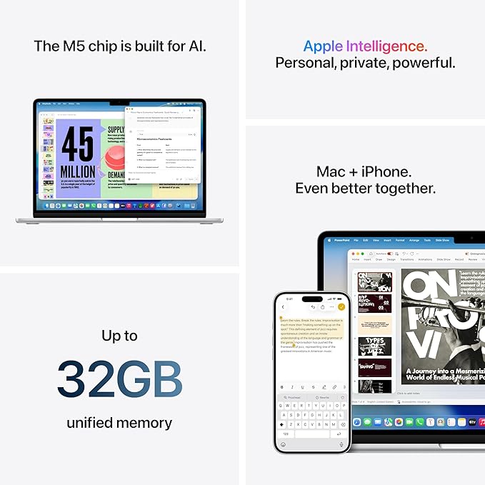 Apple Laptop MacBook Air 2026 de 13 pulgadas con chip M5: di...