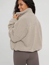 ODODOS Chaqueta de Forro Polar Sherpa con Cremallera Complet...