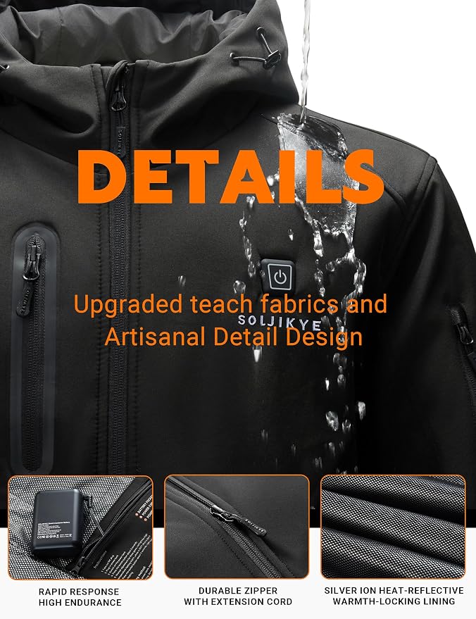 Chaqueta térmica para mujer con batería de 20000 mAh