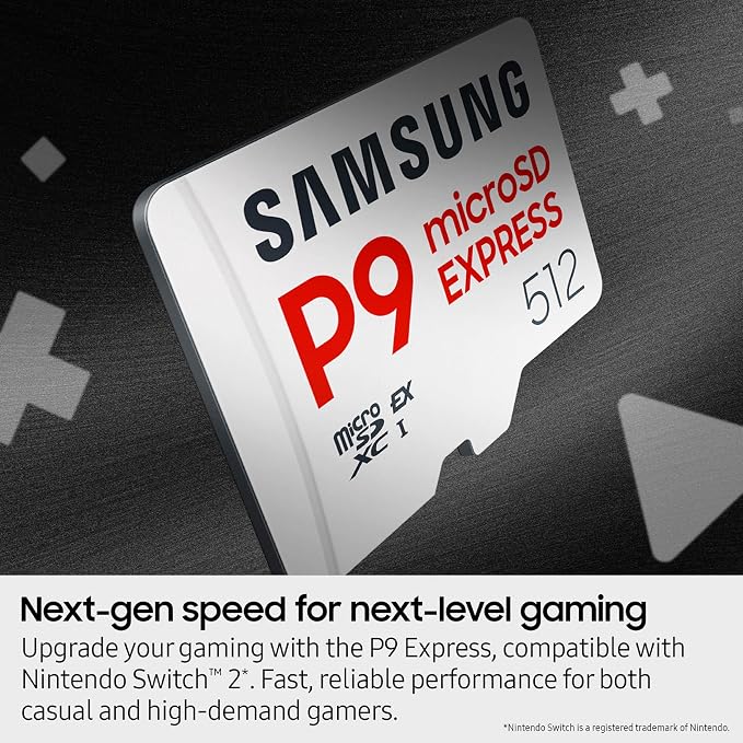 Samsung P9 Express microSDXC 512GB para Nintendo Switch 2