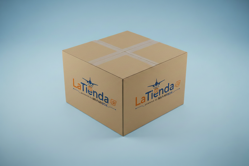 Caja con logo de la tienda