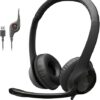 Auriculares con cable Logitech H390 para PC/portátil, auriculares estéreo con micrófono con cancelación de ruido, USB-A, controles en el cable, compatibles con Chromebook - Negro