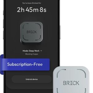 Dispositivo «Brick Phone Access Blocker»: bloqueo de teléfonos sin suscripción, limita el acceso al smartphone, reduce el tiempo de uso de la pantalla y mejora la concentración; imán de alta calidad y silicona antideslizante