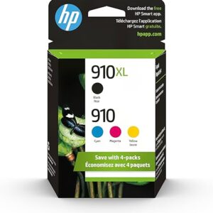Cartucho de tinta HP 910: negro, cian, magenta y negro (negro XL + CMY)