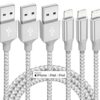 Pack de 3 cargadores para iPhone: cable Lightning trenzado de nailon de 3 metros con certificación MFi de Apple; cable de carga rápida compatible con iPhone 13, 12, 11, Pro Max, XR, XS, X, 8, 7, 6 Plus, SE, iPad y otros dispositivos