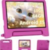 COLORROOM 2026: tableta con Android 15 actualizado, tableta infantil de 10 pulgadas, procesador de ocho núcleos, 10 GB + 64 GB + 1 TB de capacidad ampliable, con «Kids Space» y control parental, batería de gran capacidad de 6000 mAh, pantalla táctil, color rosa